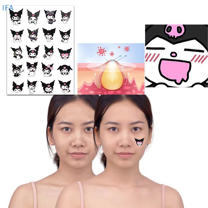 IFA 96 ชิ้น/เซ็ต Kuromi Pimple Patch สิวที่มีสีสันที่มองไม่เห็น Skin Care Stiers คอนซีลเลอร์ Face Sp