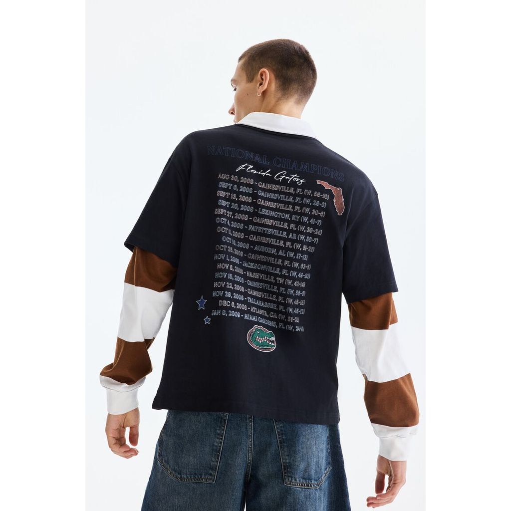 H&M(เอชแอนด์เอ็ม) เสื้อยืดทรงหลวม (Loose Fit T-shirt) Men Loose Fit T-shirt 0972640_21