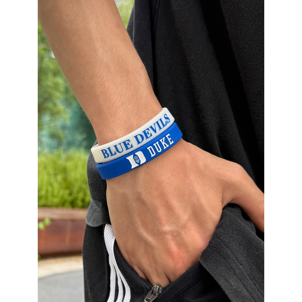 สร้อยข้อมือกีฬากันน้ํา NCAA Duke University Anti-Perspirant ออกแบบเฉพาะสำหรับแฟนบาสเกตบอลและผู้ชื่นช