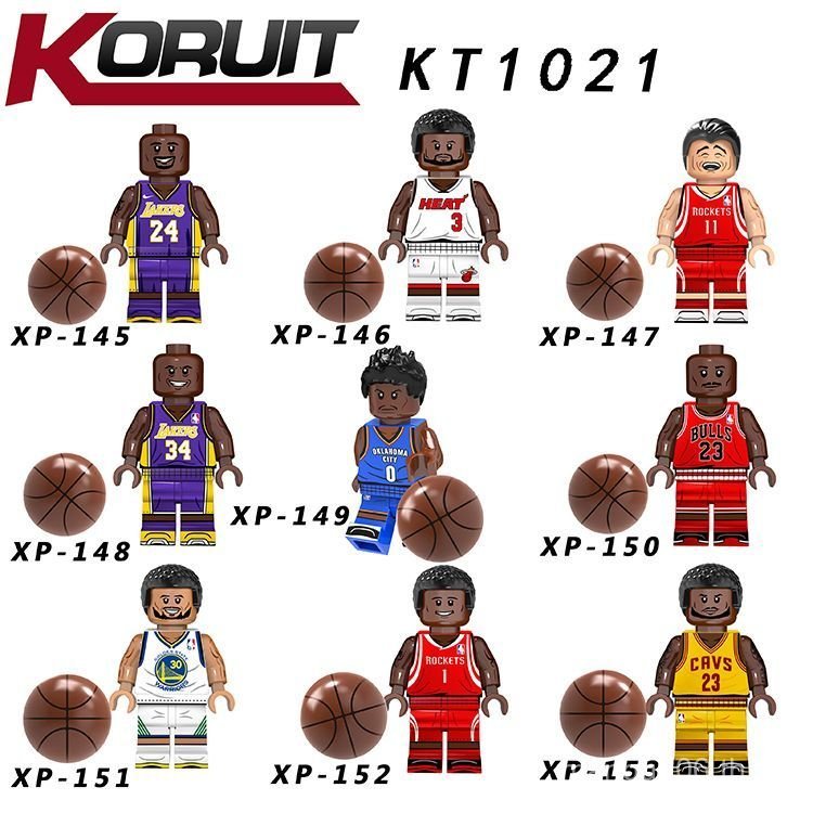 สินค้าใหม่ Third Party Yao Ming James ONeill Wade MOC ประกอบอาคารบล็อก Minifigures เล่นของเล่น 8EBR