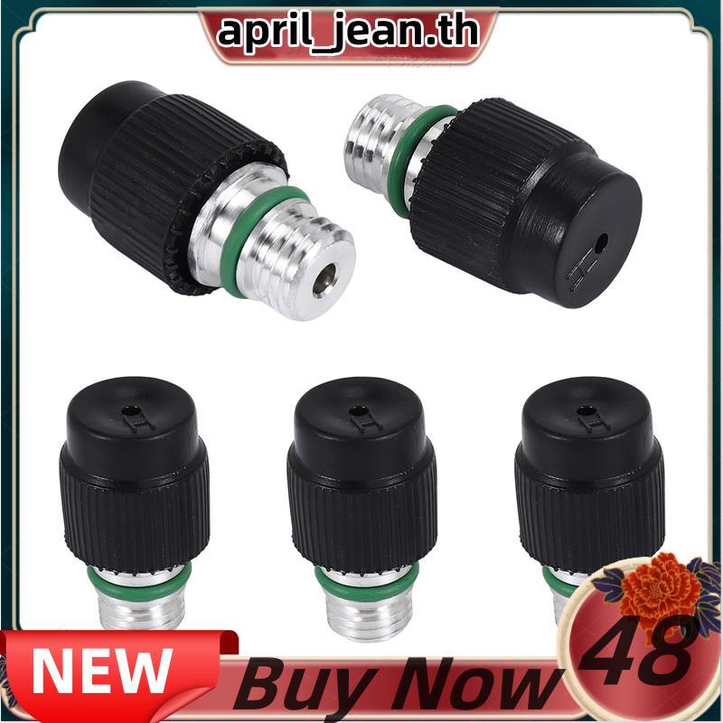 (5 นับ) M12x1.5 ชาย High Side A/C Charge Port Valve ประกอบด้วย Caps สําหรับ MT0105,800-955, 59946, 5