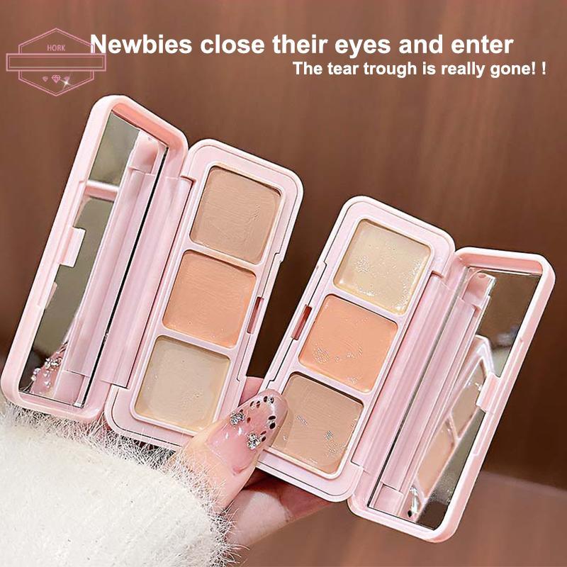 HORK Cappuvini 3 สี Correcting คอนซีลเลอร์ Strip Palette Hydrating Eye Brightening คอนซีลเลอร์ Conto