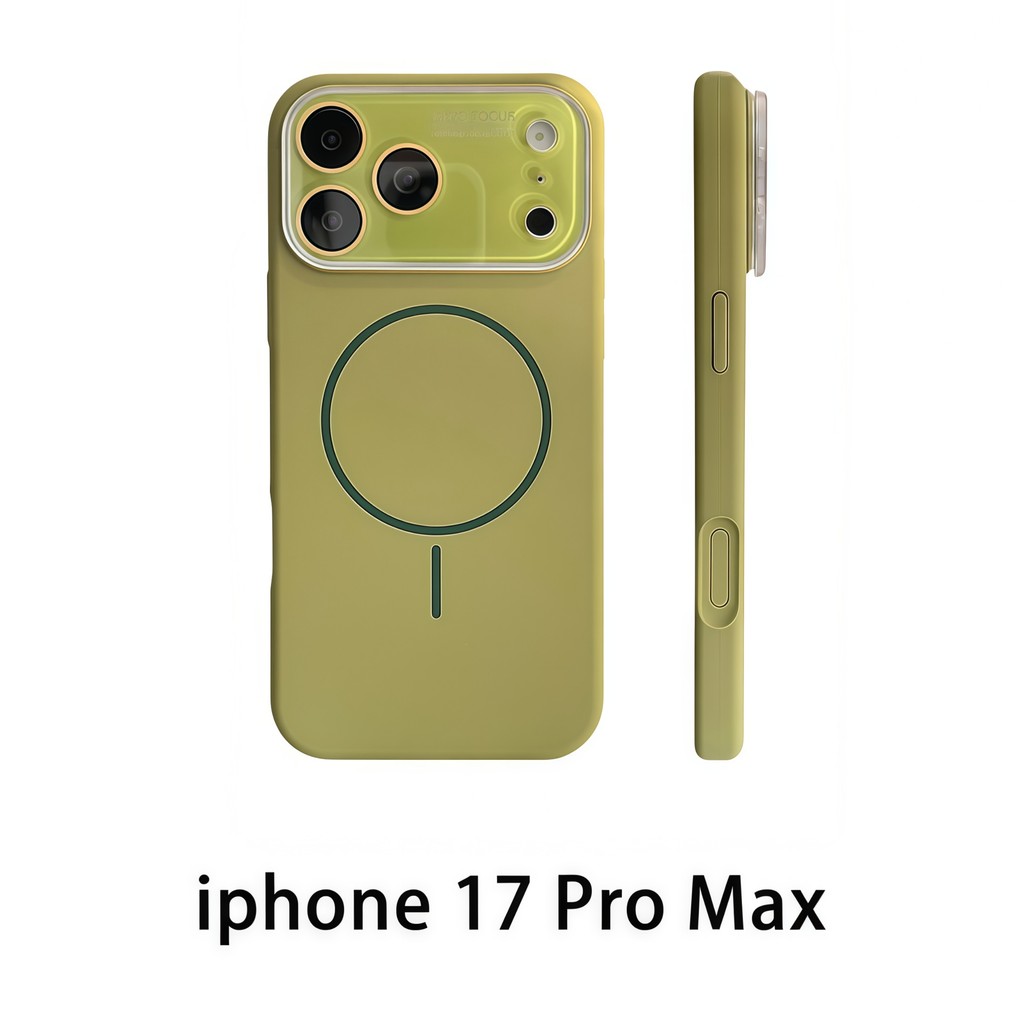 Frosted ซิลิโคนเหลวแม่เหล็ก anti-fall สําหรับ iPhone 17 Pro 16 15 14 Pro max เลนส์ protector กันกระแทกฝาครอบกันชน – โปรปัง