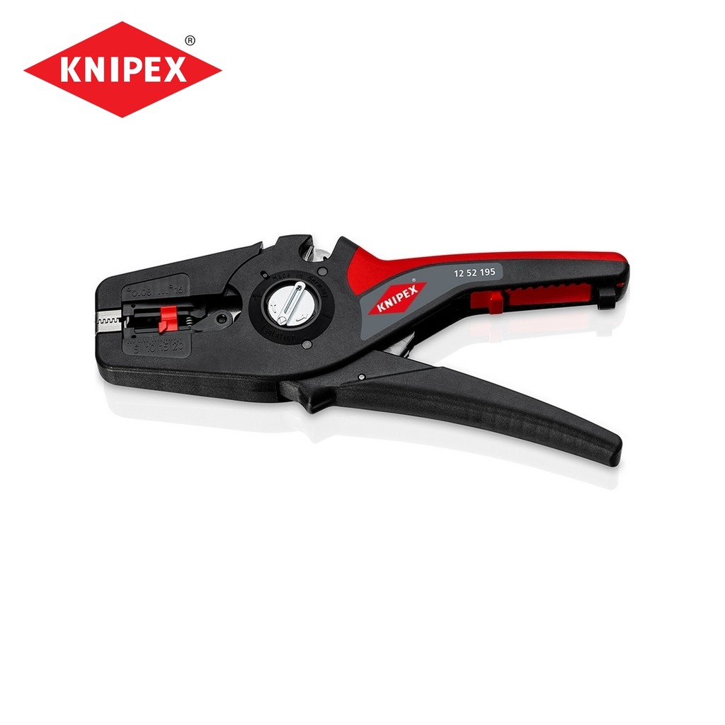 KNIPEX คีมปอกสายไฟแบบกลม อัตโนมัติ ขนาด 195 มม รหัส 12 52 195 (คะนิเพค)