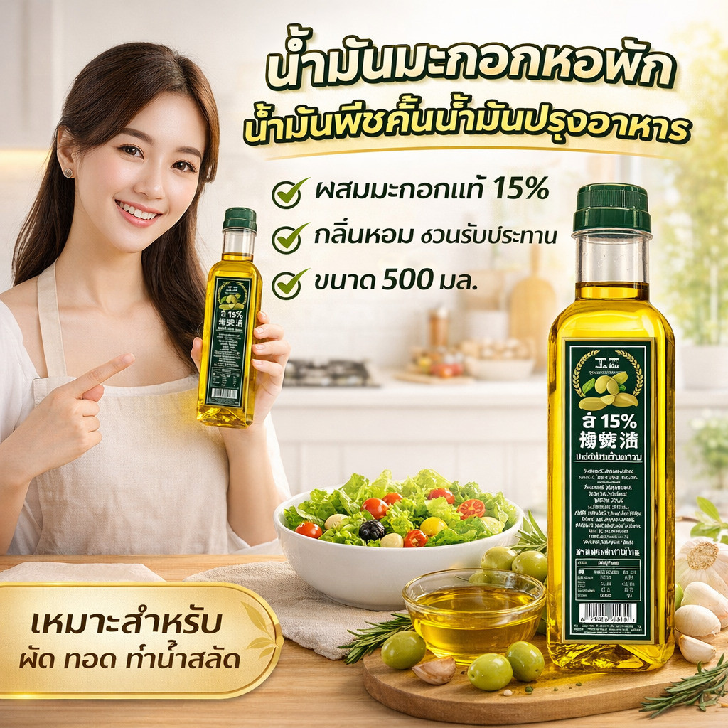 【ควบคุมระดับน้ำตาล】 น้ำมันมะกอกบริสุทธิ์พิเศษ น้ำมันมะกอก/สุขภาพ/ควบคุมน้ำตาล