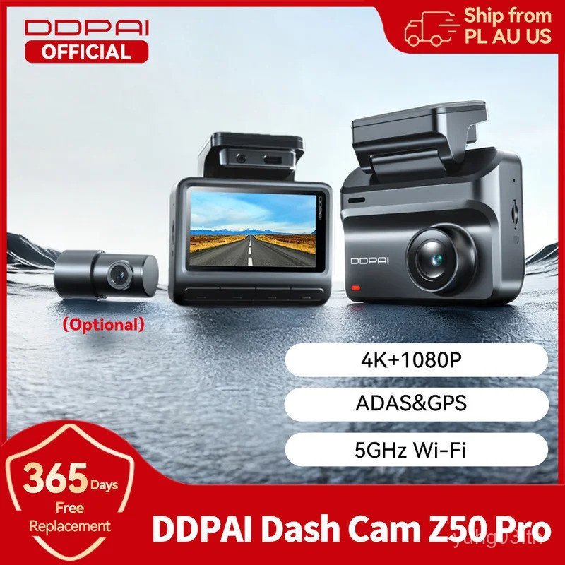 DDPAI Z50 Pro Dash Cam 4K รถ DVR 3 "IPS หน้าจอ 5GHz WiFi GPS ADAS 24H ที่จอดรถ Monitor ด้านหน้าและด้