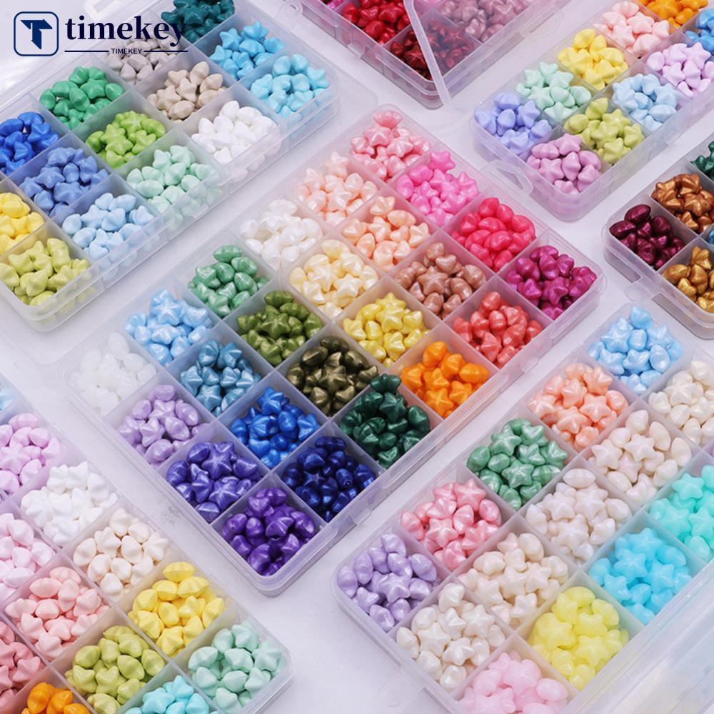 TIMEKEY 10 กริดผสมสี Star รูปปิดผนึกขี้ผึ้งลูกปัดชุด Diy Craft Supplies สําหรับงานแต่งงานเชิญซองจดหม