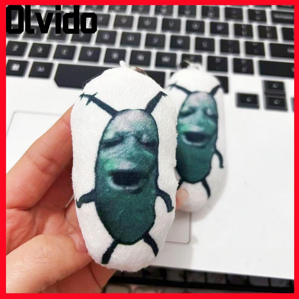 พวงกุญแจ OLVIDO, ตลก Meme Widget Plush Squeak จี้, 8 ซม. Cursed Plankton Bag Charm