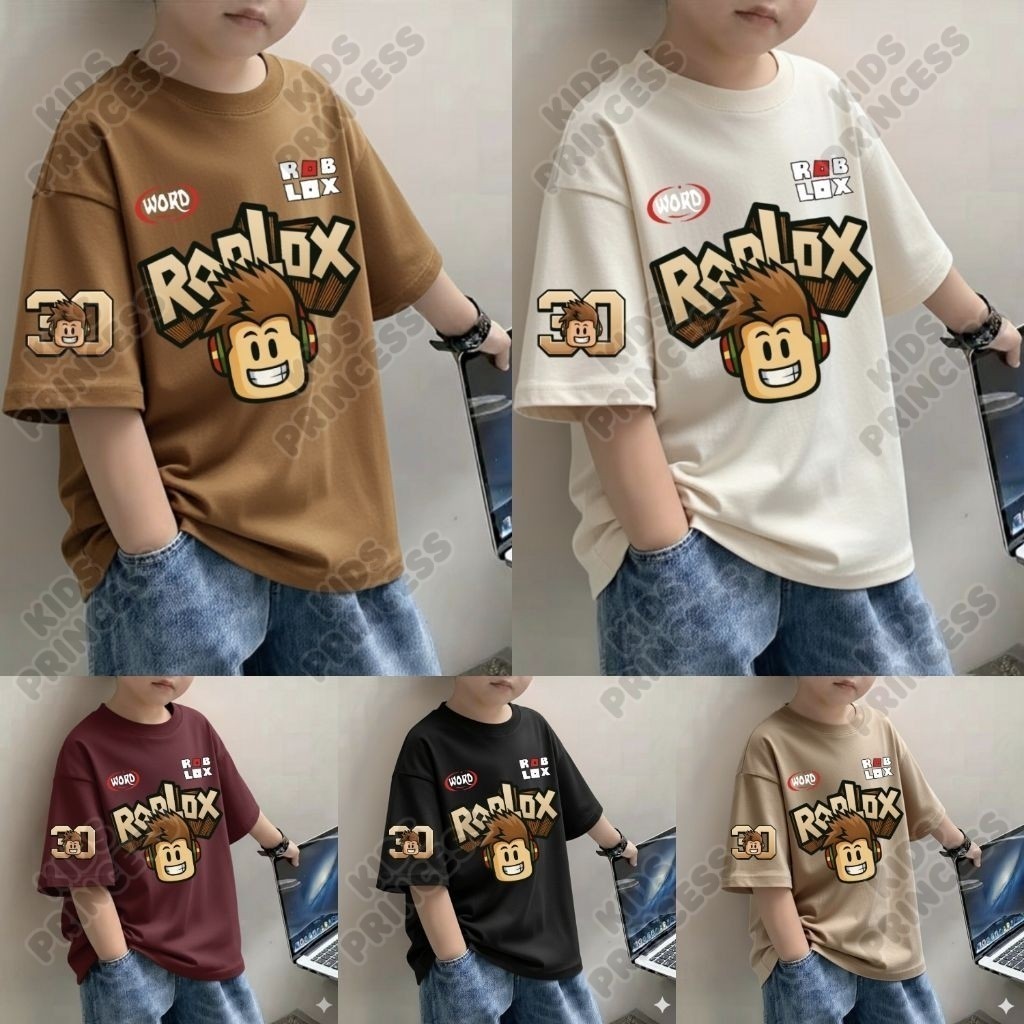 COD สไตล์หลวม ROBLOX เสื้อเด็กผู้ชายไซส์ 30 สไตล์เด็กผู้ชาย เสื้อเด็กผู้ชายที่ขายดี สไตล์เด็กผู้ชาย เสื้อยืดเด็กผู้ชาย