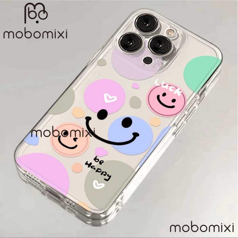 สําหรับOPPO Reno 15 PRO MAX Reno 14F Reno 13F 5G Reno 13 Pro Reno12 F Reno 11F Reno 10 Reno 8Z Reno 7Z Reno 8T 5G Reno 6zการ์ตูนมีสไตล์หน้ายิ้มกันกระแทกTPUเคสโทรศัพท์