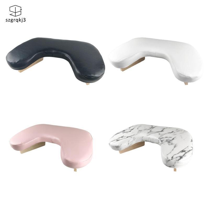 [szgrqkj3] Ergonomic Nail Hand Rest U รูปหมอน Stable ฐานไม้หนัง PU สําหรับเล็บอุปกรณ์เสริมและเครื่อง