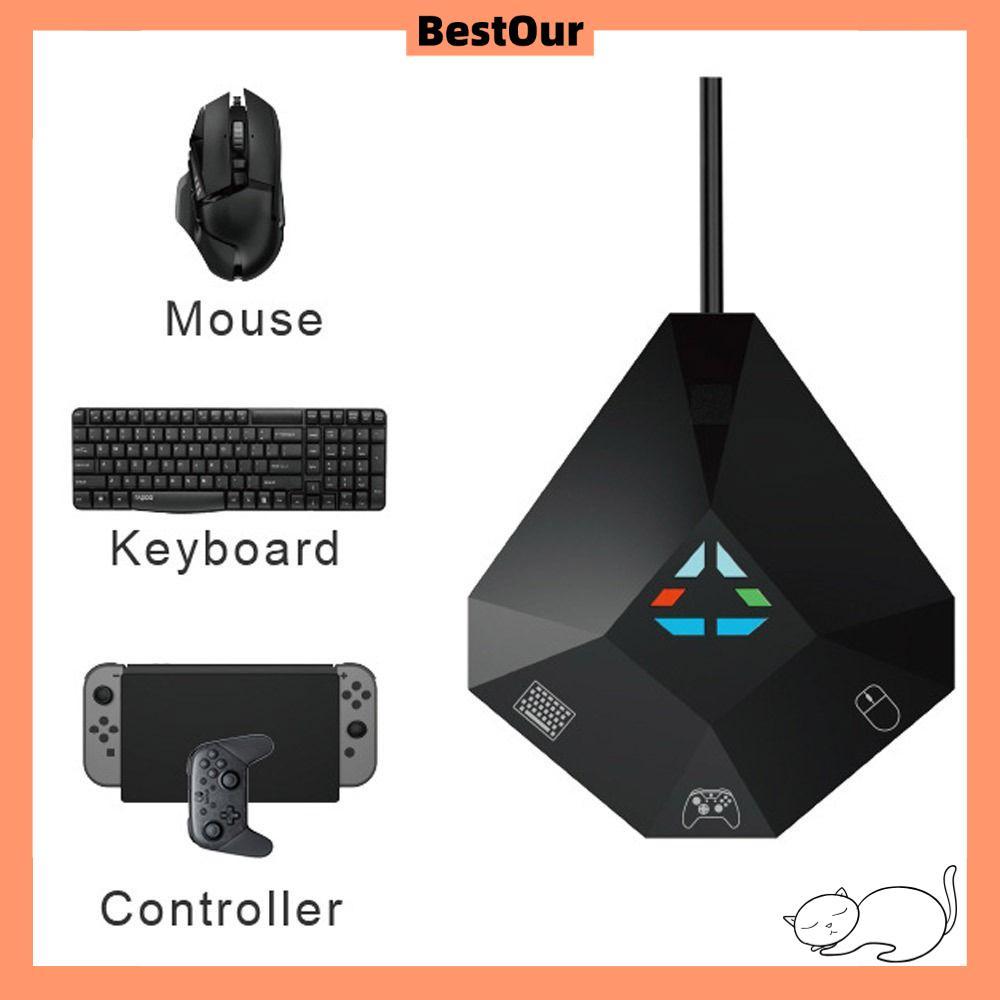 BESTOUR คอนโซลเกมแปลงเมาส์สําหรับ PS4/PS3 สําหรับสวิตช์การเชื่อมต่อ USB สําหรับสวิตช์