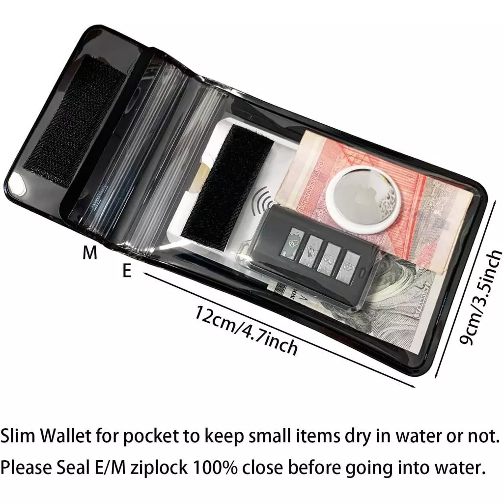 กระเป๋าสตางค์กันน้ํากันน้ํากุญแจรถ Fob Holder กระเป๋า Surf Dry case สําหรับ Key Cash Cards ID Driver License thumbnail 4