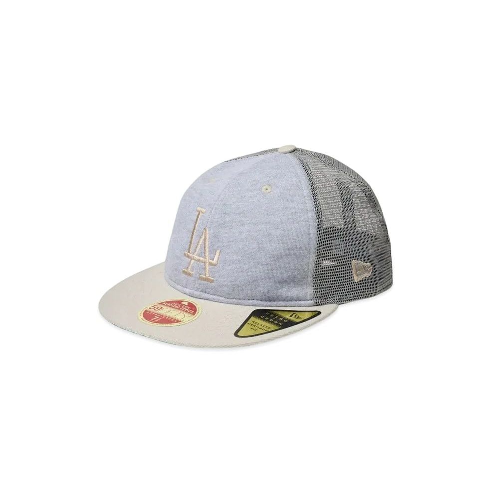 NEW ERA RC 59Fifty Flat Visor Trucker MLB Heritage Collection Los Angeles Dodgers Cooperstown GraySt