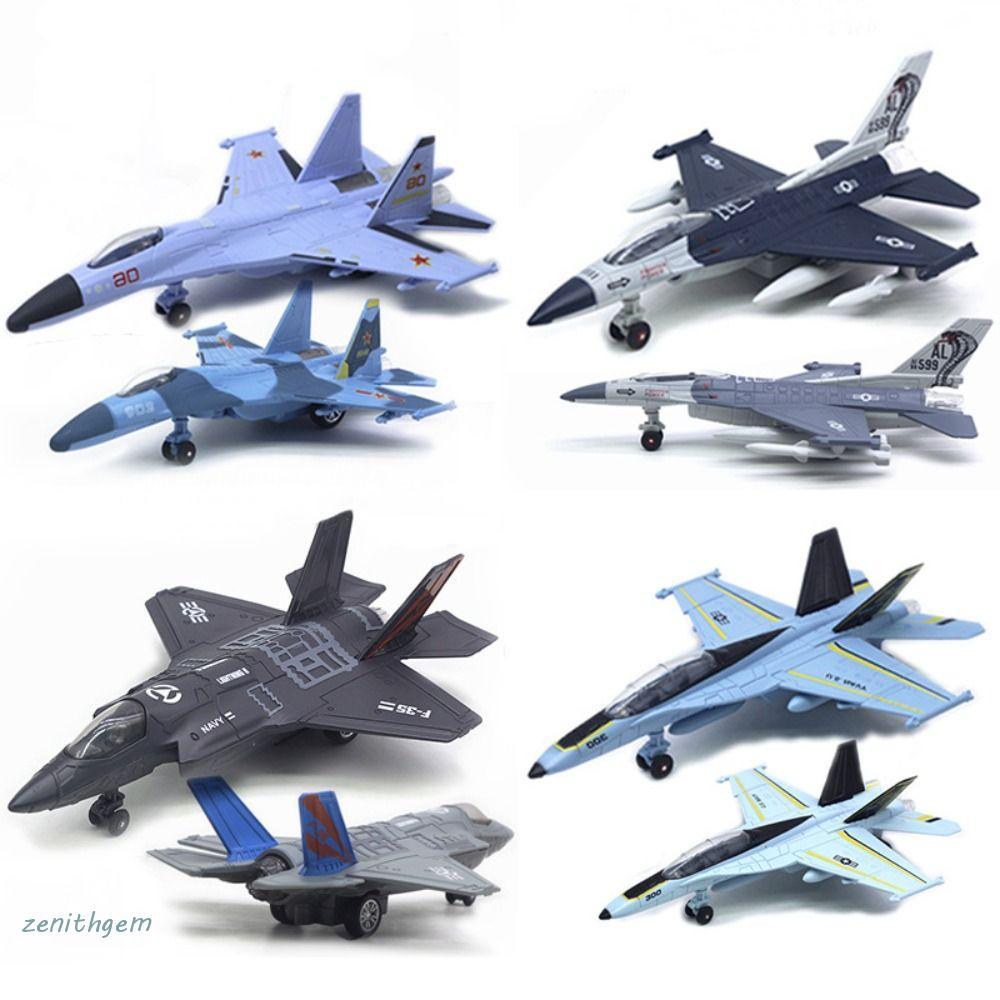 ZENITHG Fighter เครื่องบินของเล่น, F16 F22 F35 Diecast Aviao Plane รุ่น, เค้ก Topper จําลองแสงเสียง 