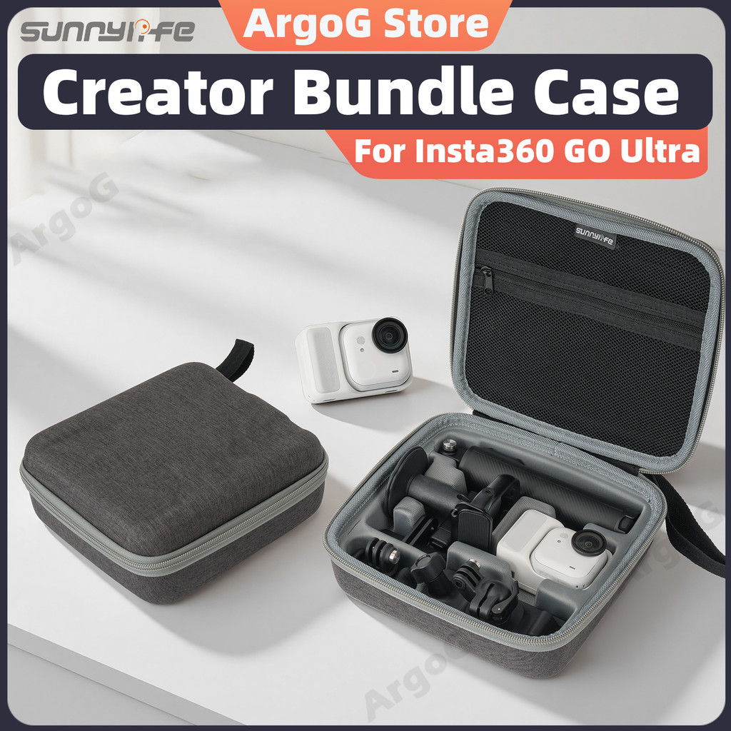 Sunnylife All-in-One กระเป๋าถือสําหรับ Insta360 GO Ultra กล่องเก็บป้องกันสําหรับกล้องและอุปกรณ์เสริม GO Ultra อุปกรณ์เสริม