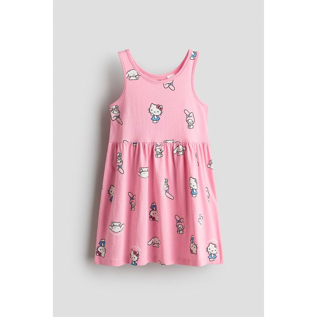 H&M(เอชแอนด์เอ็ม) ชุดเดรสผ้าฝ้ายพิมพ์ลาย เด็กผู้หญิง 1154543_21 ราคา ถูกที่สุด ดีลบีเคเค แกลเลอรีภาพที่ 4