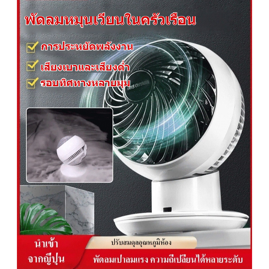🚨พร้อมส่ง🚨【HFH-3D/พัดลม】 พัดลมหมุนรอบทิศทาง 360° วัสดุ ABS สีขาว ประหยัดพลังงาน เหมาะสำหรับบ้านและสำนักงาน 🎉ลดกระหน่ำ🎉