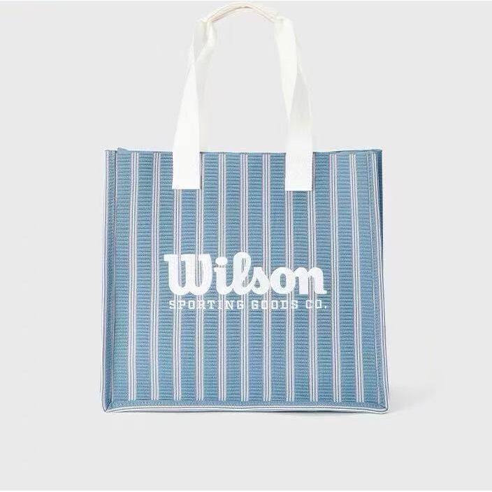 Wilson Retro Tennis Bag กระเป๋าผ้าใบลายกระเป๋าช้อปปิ้ง