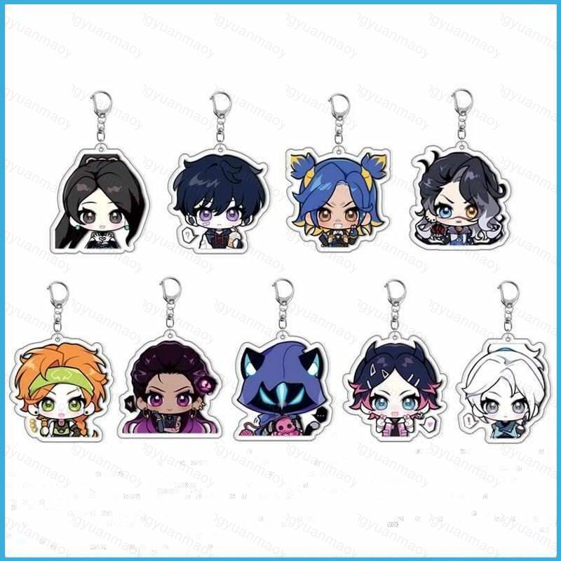 ZY2 VALORANT อะคริลิคพวงกุญแจ Cypher Clove จี้ Skye กระเป๋าอุปกรณ์เสริมเกมอะนิเมะอุปกรณ์ต่อพ่วง YZ2