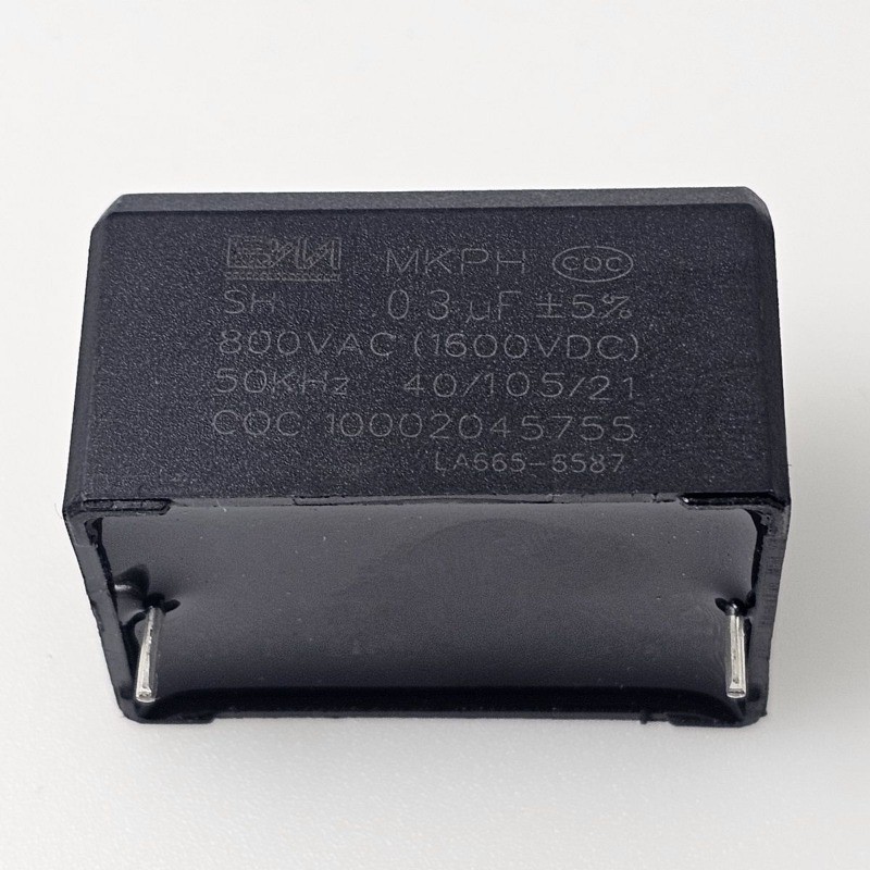คาปาซิเตอร์แรงสูงสำหรับเตาแม่เหล็กไฟฟ้า ขนาด 0.3µF 800VAC(1600VAC) เส้นผ่านศูนย์กลาง 30 มม. ของแท้จา