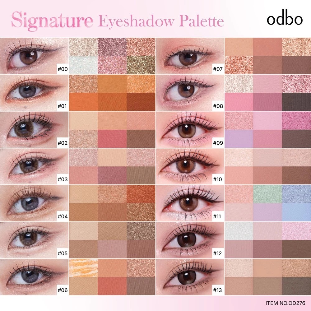 OD276 ODBO SIGNATURE EYESHADOW PALETTE อายแชโดว์ พาเลท - รูปที่ 7
