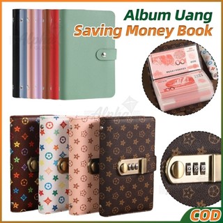 100 Slot Album Uang Kertas Album Uang Dompet Save Money Dompet Disiplin Keuangan Organizer Uang Dompet Koleksi Uang Kertas Wallet Mengumpulkan Uang Kertas Tua | 50 Pages Saving Album with Password Save Money Book Binder Saving Money 100 Slots