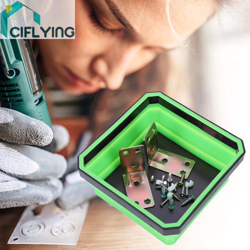 4.53 In Tools Parts Storage Box ถาดชิ้นส่วนแม่เหล็กพับได้หลากสี [Ciflying.th]