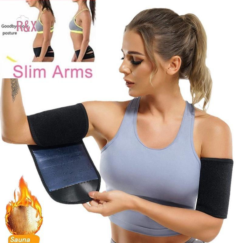 &X 1 คู่ Neoprene ผู้หญิงปรับซาวน่าแขน Trimmer พร้อมการบีบอัดแขน Slimming Fat Burner Trimmer เข็มขัด