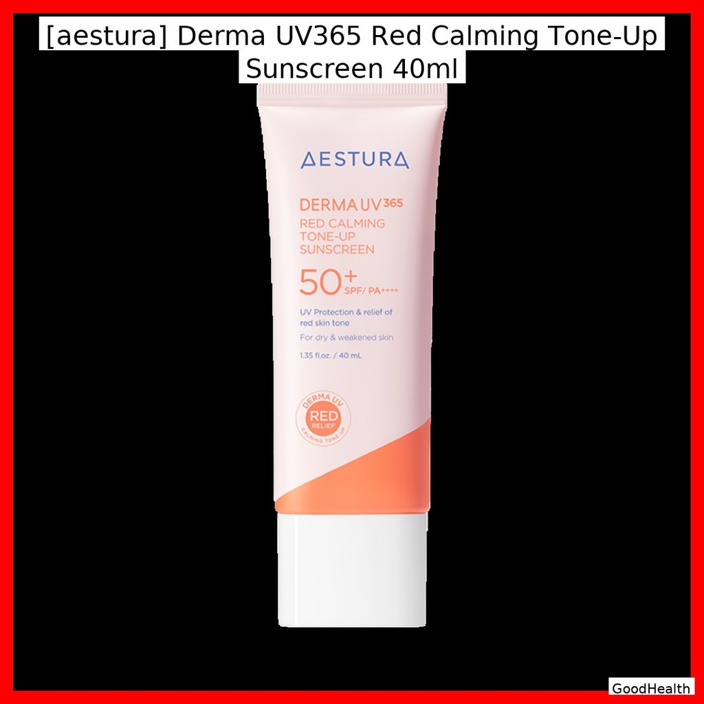 [aestura] Derma UV365 Red Calming Tone-Up Sunscreen 40ml / Calming, Tone-Up by GoodHealth