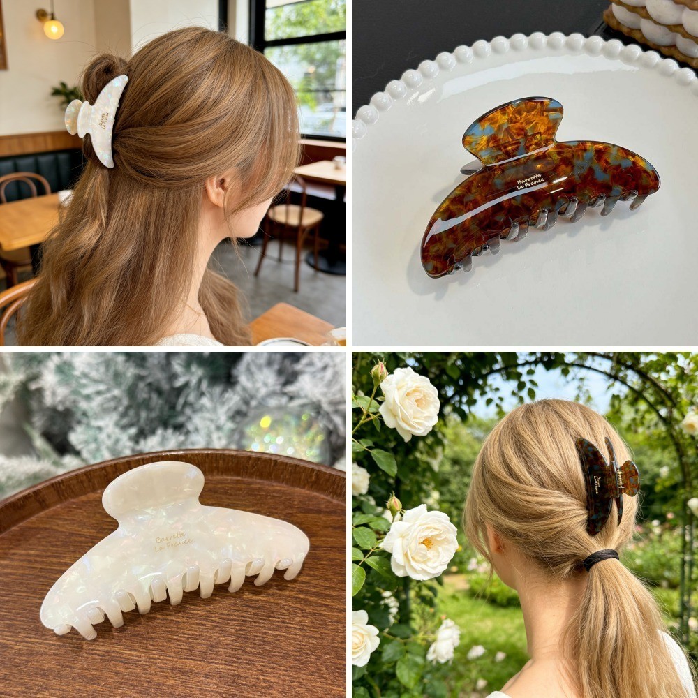 ตัวหนีบผมทรงคล้องกระดูกปลาฉลาม สไตล์เรโทรใหม่ มีความหลากหลายและหรูหรา สำหรับการทำทรงผมด้านหลังศีรษะของผู้หญิง