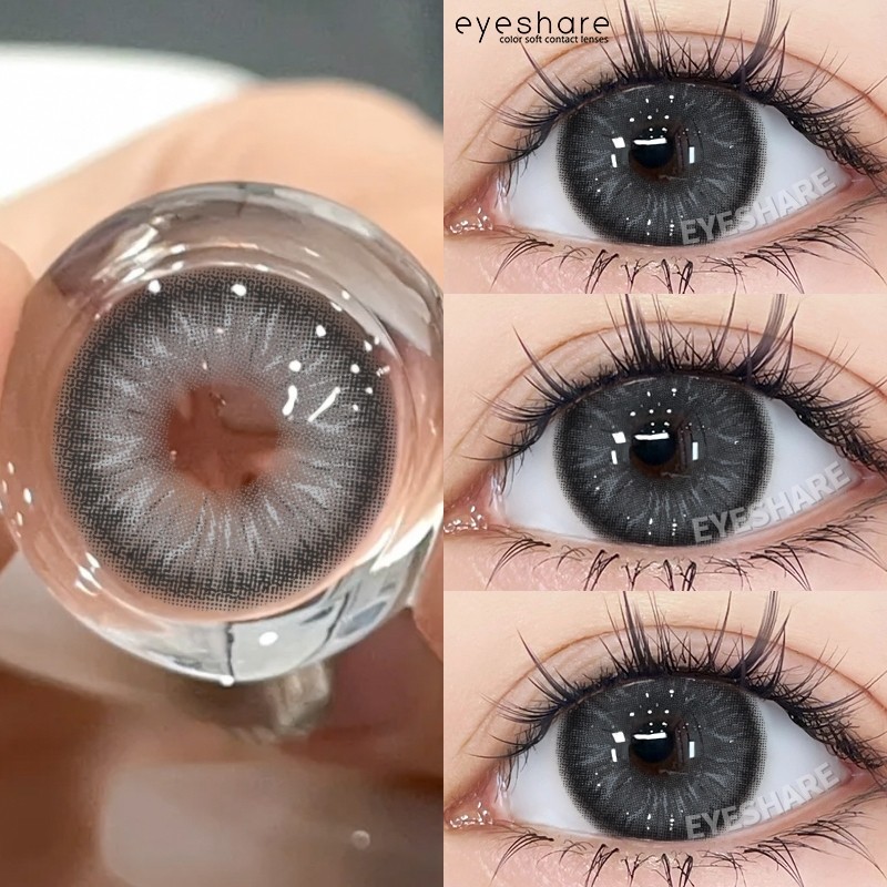 Eyeshare【COD】1คู่/2 เม็ด น่ารัก สีดำ คอนแทคเลนส์ Seine ซีรีส์ คอนแทคเลนส์  ใช้ได้หนึ่งปี 14.0 มม. จั