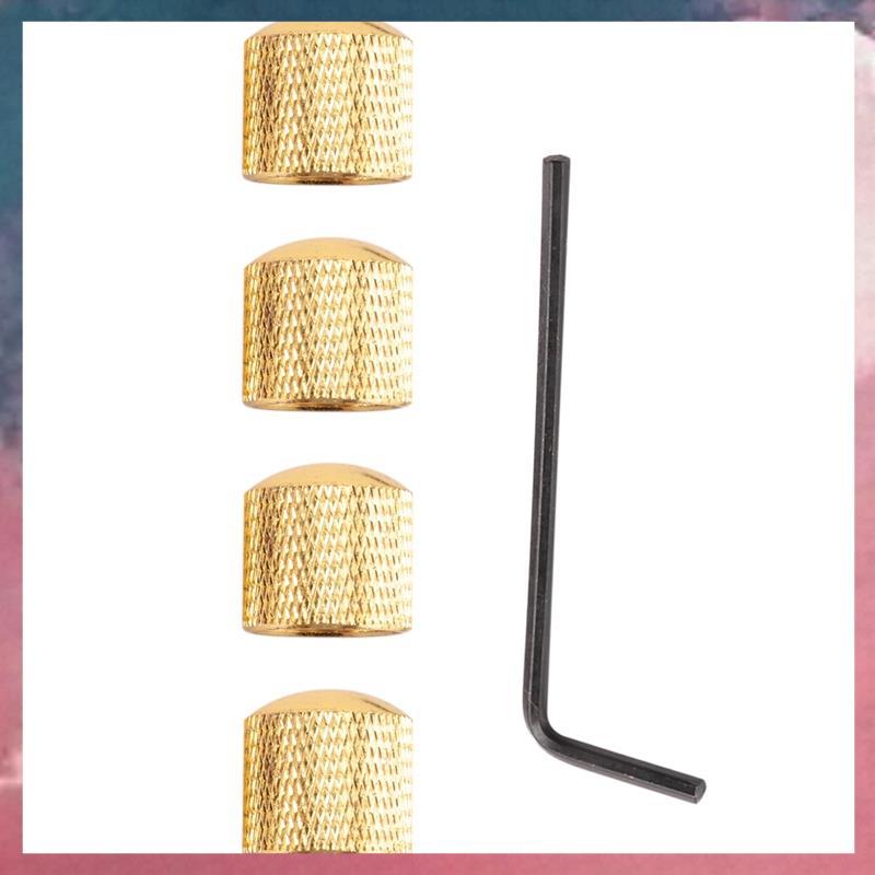 4 ชิ้นโลหะ Volume Tone Dome Tone กีตาร์ปุ่มควบคุมความเร็วพร้อมสกรูสําหรับกีตาร์ไฟฟ้าหรือ