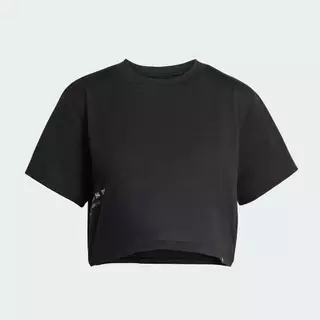 adidas Gym & Training เสื้อยืดพิมพ์ลาย CLIMACOOL POWER TRAINING ผู้หญิง สีดำ KB9396
