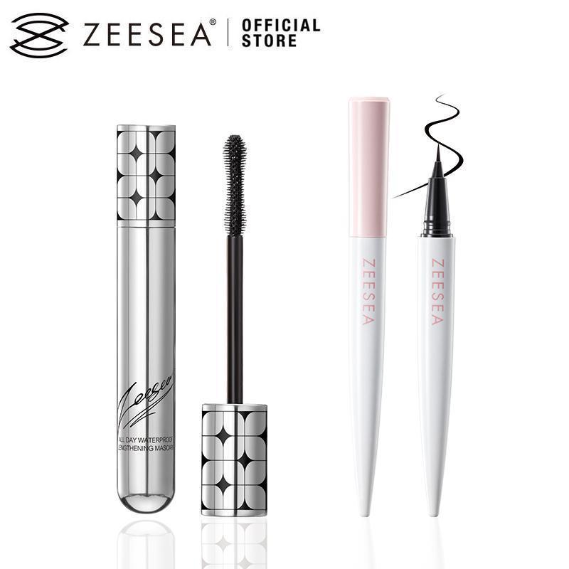 ZEESEA มาสคาร่าอายไลเนอร์มาสคาร่ากันน้ําติดทนนาน 36H Smudge-proof 0.01 ยาวขนตา