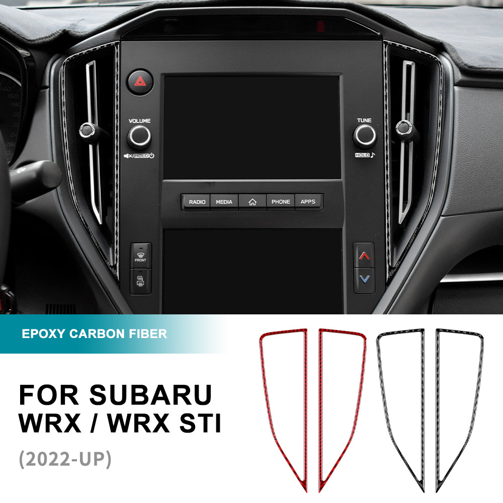สําหรับ Subaru WRX WRX STI 2022-2025 คอนโซลกลางนําทางด้านข้าง Vent กรอบคาร์บอนไฟเบอร์การปรับเปลี่ยนภ