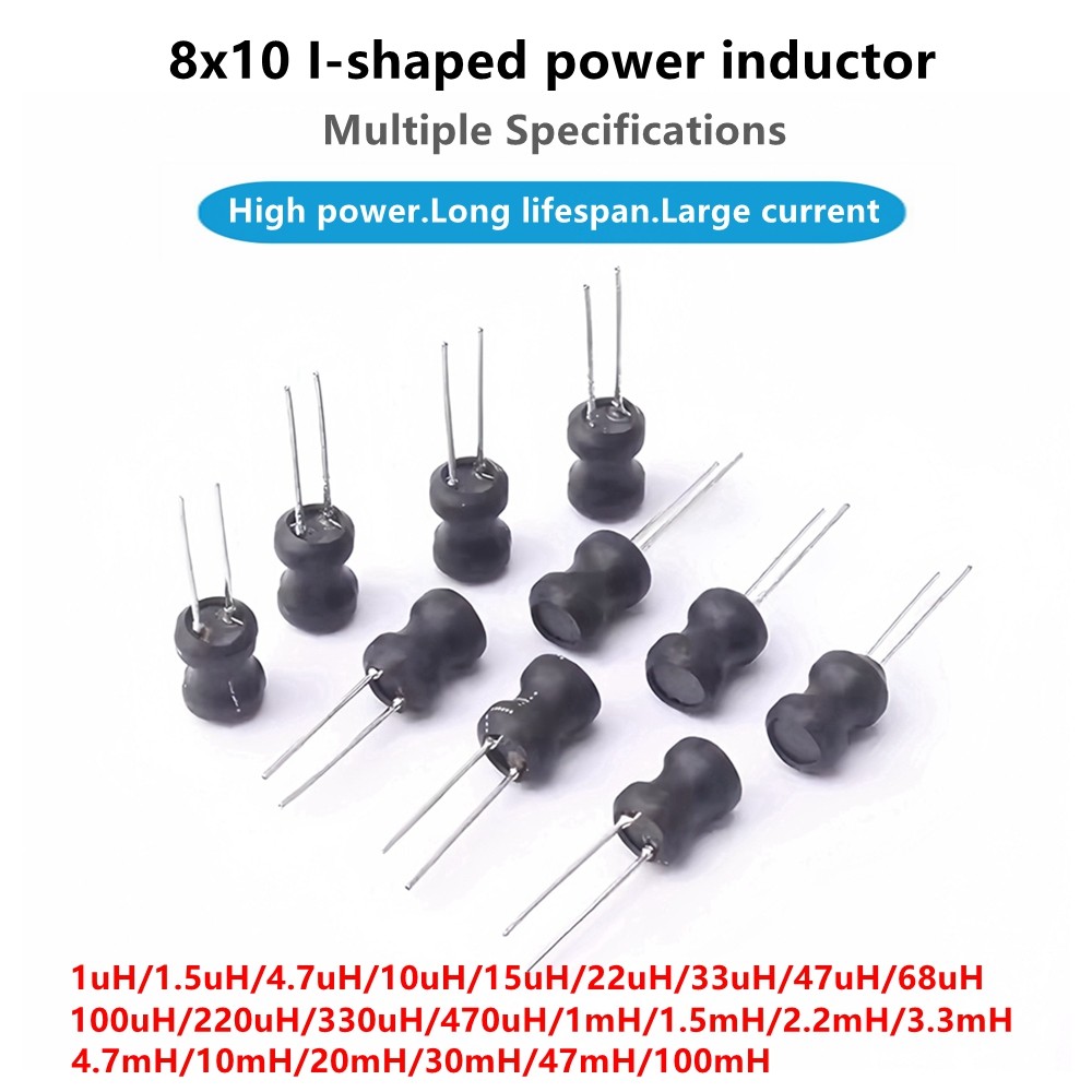 10pcs 0810 8*10 มม.I-รูปเหนี่ยวนํา 1uH 1.5uH 4.7uH 10uH 22uH 47uH 100uH 330uH 1.5mH 30mH 47mH 100mH 