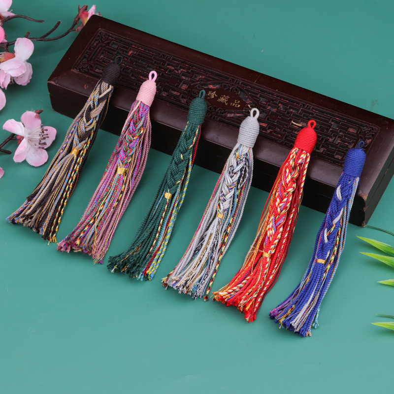 13 ซม. Braids มือ Rubbed ด้ายฝ้ายพู่ diy ลูกปัด Bodhi สร้อยข้อมือแขวนหูทอมือรถจี้ขนาดเล็ก ราคา ถูกที่สุด ดีลบีเคเค แกลเลอรีภาพที่ 2