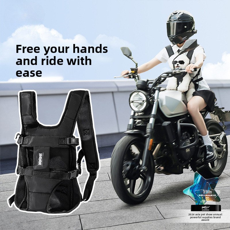 Pet Bag All-Season Chest Backpack Outdoor Riding Carrying for Small and Medium Dog and Cat