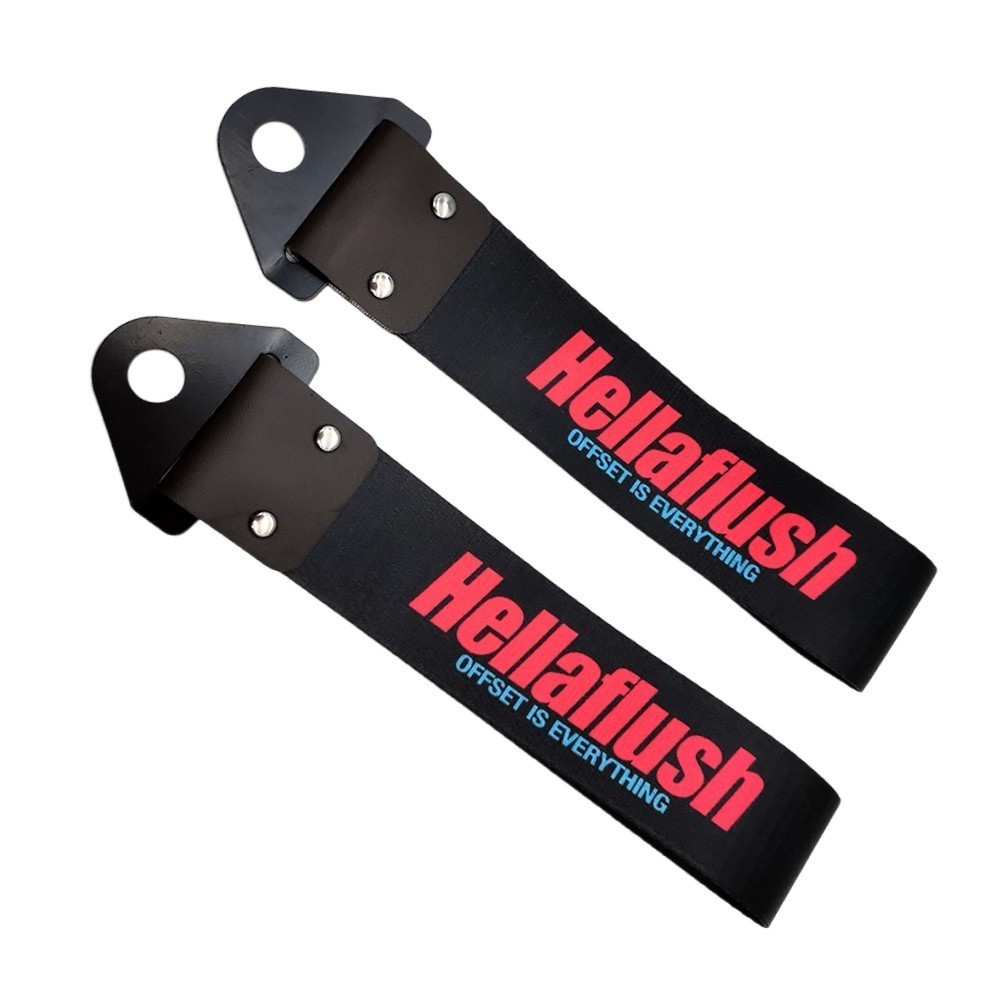 1 ชิ้น HELLAFLUSH JDM สไตล์ OFFSET ทุกอย่าง Trailer สายคล้องคออุปกรณ์ตกแต่งรถ - เข็มขัดลากจูง, เชือก