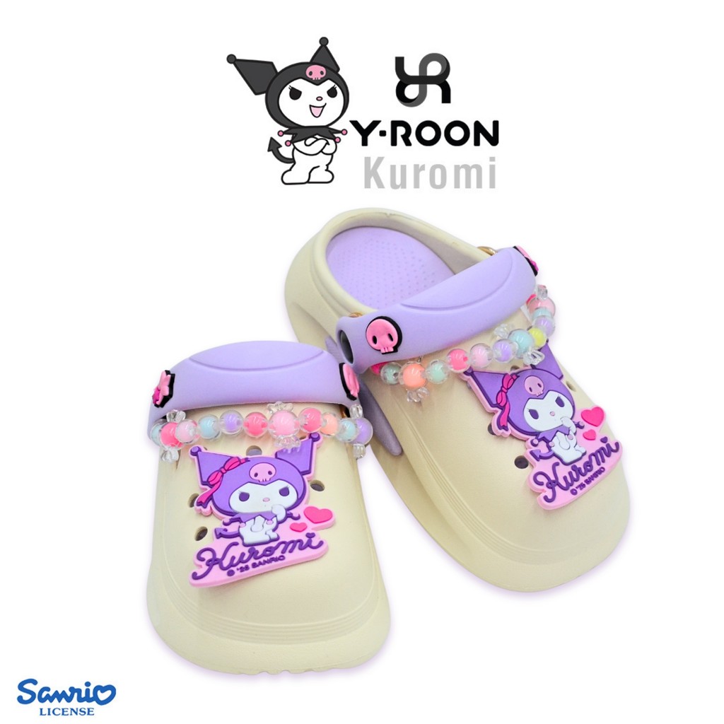 🛵ส่งทันที 2 ชม.🏪💫Y-roon รวมแบบรองเท้าเด็ก ห้วโตเด็ก  แถมตัวติดคุโรมิ  ลายคุโรมิ Kuromi รุ่น 33-1097 ลิขสิทธิ์แท้100%😈 - รูปที่ 5