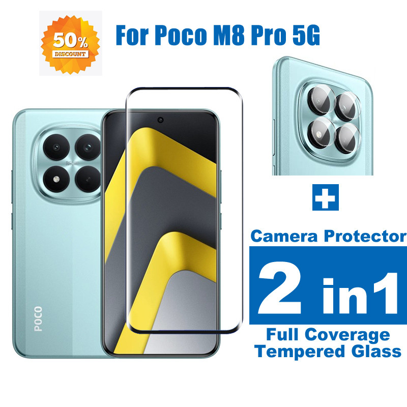 2 in1 สําหรับ Xiaomi POCO M8 Pro M7 Pro Plus M8 F8 F7 Ultra Pro C85 Xiaomi 17 Pro Max Ultra Full Cov