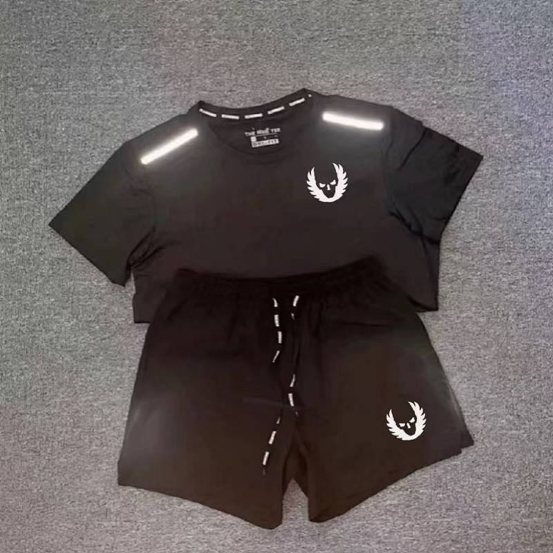 Track and Field Sports Student Training T-shirt Summer Quick-Drying Exercise Short Sleeves Marathon 