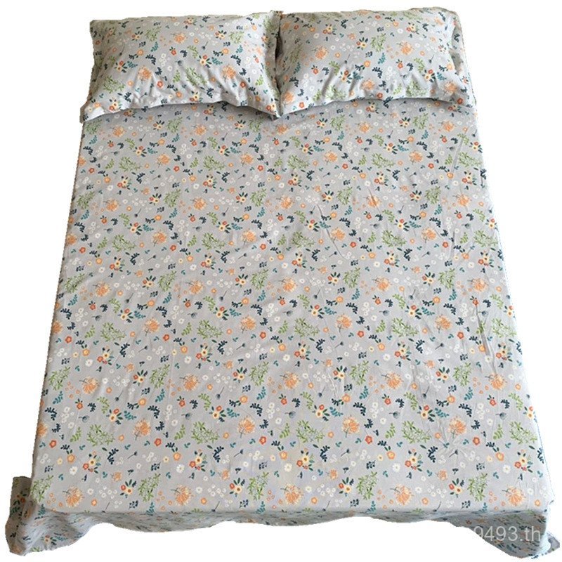 Sen ins ผ้าหยาบหนุ่มหอพักนักเรียน 7l8k ผ้าปูที่นอนผ้าฝ้ายแท้เก่าเดี่ยวแผ่น Kang ขนาดเล็กผ้าฝ้ายผ้าลิ