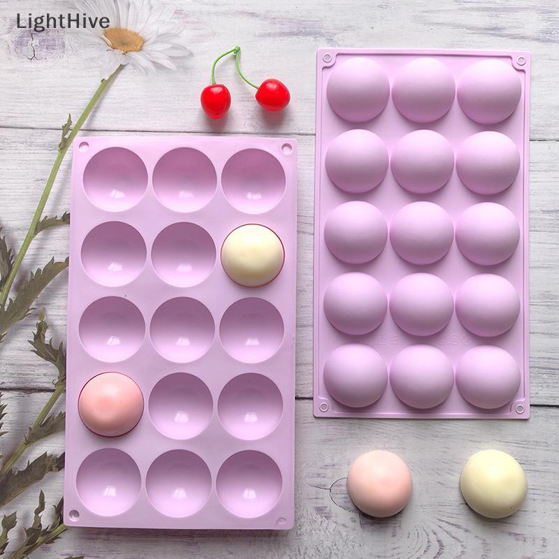 [LightHive] 3D รอบครึ่งทรงกลมแม่พิมพ์ซิลิโคนสําหรับ DIY Baking Pudding Mousse ช็อกโกแลตเป็นมิตรกับสิ่งแวดล้อมแม่พิมพ์เค้กอุปกรณ์ครัวเครื่องมือ (TH)
