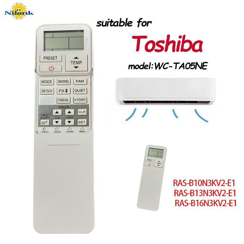 Remote รีโมทแอร์ Carrier Toshiba รีโมท WC-TA05NE ECO RAS-B10N3KV2-E1 RAS-B13N3KV2-E1 RAS-B16N3KV2-E1