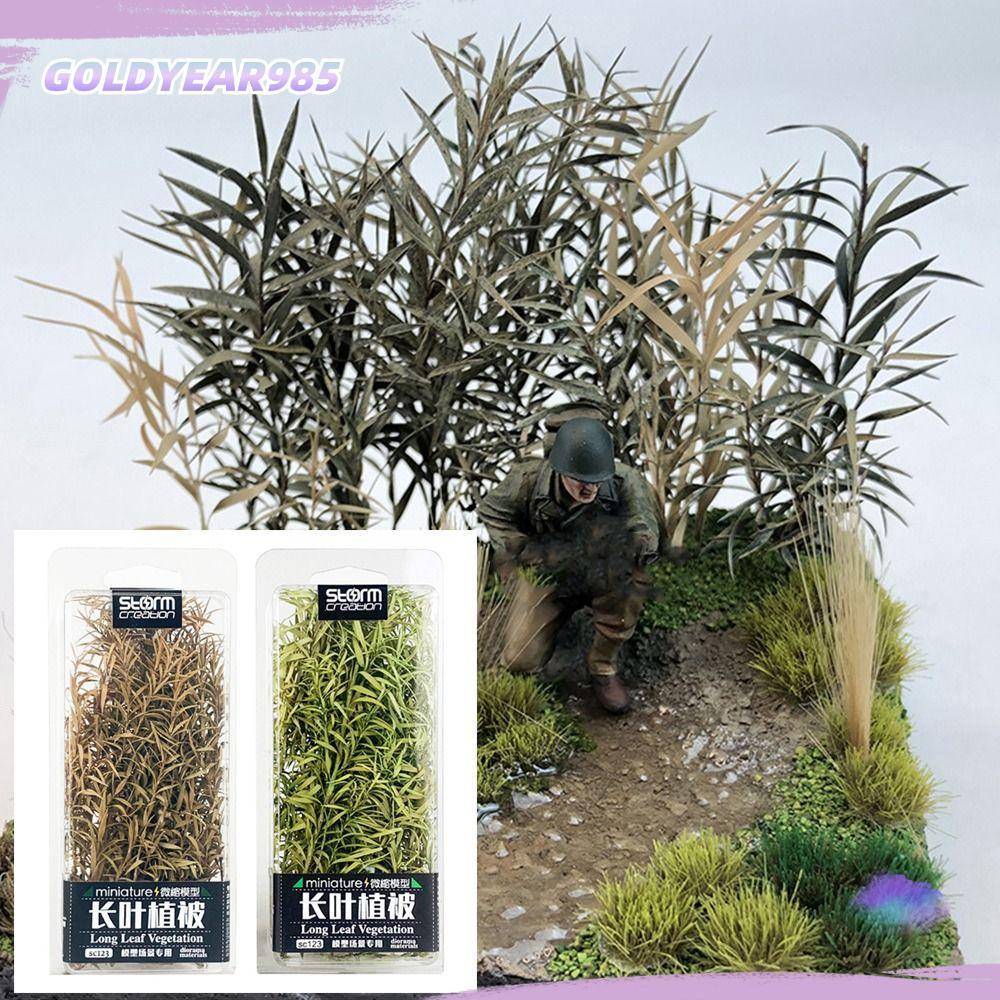 GOLDYEAR985 Miniature Reed แม่พิมพ์, หลากสี DIY ยาว Leaf Grass Cluster, ของขวัญอุปกรณ์เสริมรถไฟทิวทั