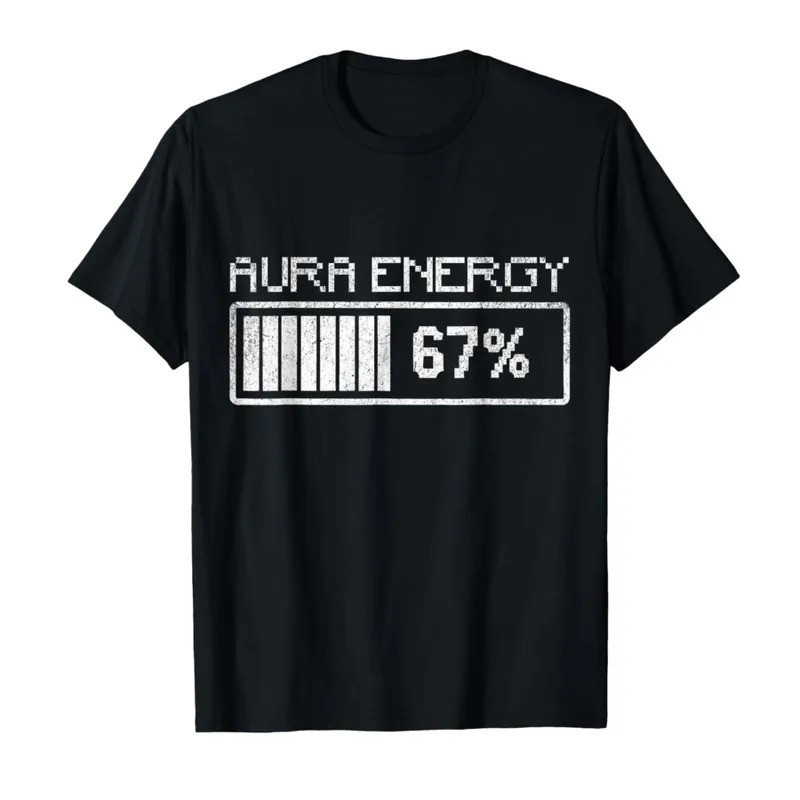 ขายร้อน เสื้อยืด Aura Inner Power 67 Playful Six Seven Meme Gen Alpha Slang สำหรับผู้ชายและผู้หญิง