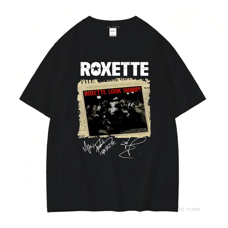 ใหม่ ROXETTE สำหรับแฟนๆ เสื้อยืด S 5XL 1LU962 วินเทจ อเนกประสงค์ ผู้ชาย ยูนิเซ็กซ์ ระบายอากาศได้ สตร