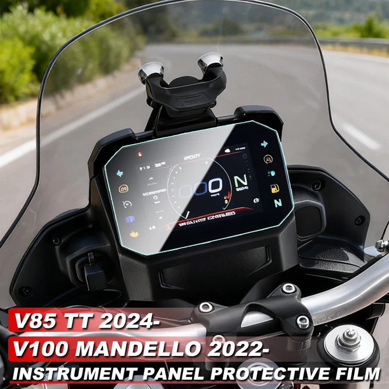 E For Moto Guzzi V85 TT 2024- Scratch Cluster Screen Dashboard Motorcycle Protection Instrument Film